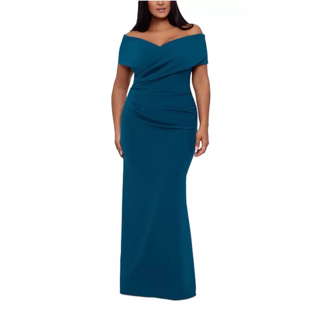NEW NWT Betsy & Adam Sweetheart Off-The-Shoulder Gown size 16W - Picture 3 of 10